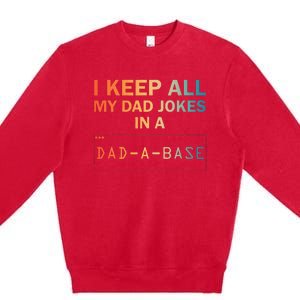 Dad Jokes For Dad Database Premium Crewneck Sweatshirt