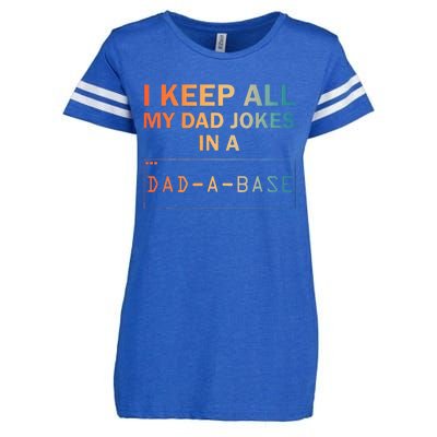 Dad Jokes For Dad Database Enza Ladies Jersey Football T-Shirt