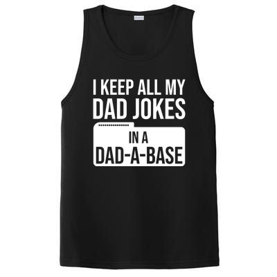 Dad Jokes Gift I Keep All My Dad Jokes In A Dadgiftagiftbase Funny Gift PosiCharge Competitor Tank