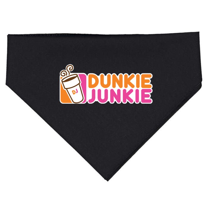 Dunkie Junkie Gift Funny Coffee Lover Gift Gift USA-Made Doggie Bandana