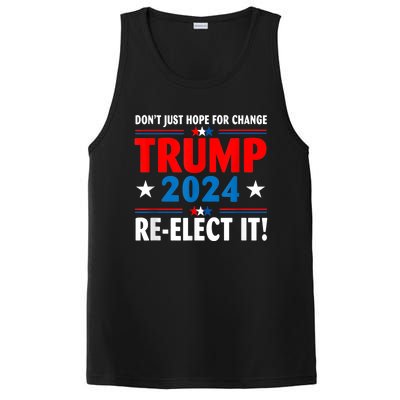 Don’t Just Hope For Change ReElect It Trump President 2024 PosiCharge Competitor Tank