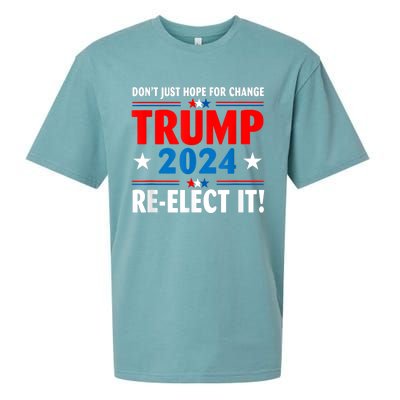 Don’t Just Hope For Change ReElect It Trump President 2024 Sueded Cloud Jersey T-Shirt