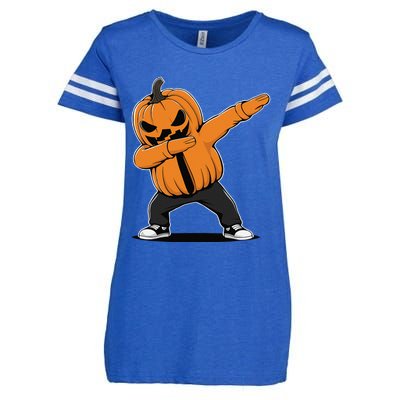 Dabbing JackoLantern Halloween Enza Ladies Jersey Football T-Shirt