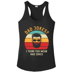 Dad Jokes I Think You Mean Rad Jokes Funny Dads Ladies PosiCharge Competitor Racerback Tank