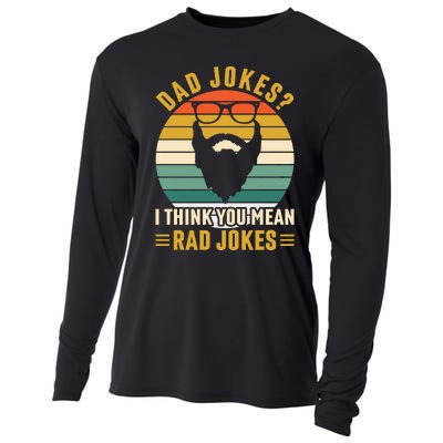 Dad Jokes I Think You Mean Rad Jokes Funny Fathers Day Cooling Performance Long Sleeve Crew