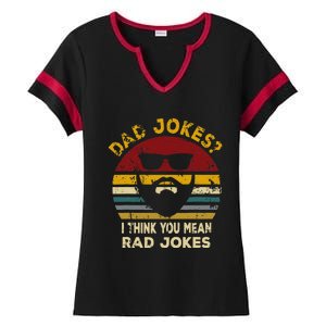 Dad Jokes I Think You Mean Rad Jokes Ladies Halftime Notch Neck Tee