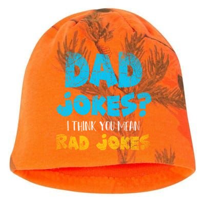 Dad Jokes I Think You Mean Rad Jokes Funny Cringe Dad Joke Meaningful Gift Kati - Camo Knit Beanie