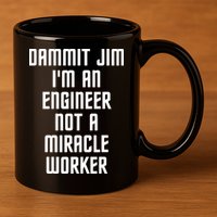 Dammit Jim Im An Engineer Not A Miracle Worker 11oz C Handle Ceramic Mug