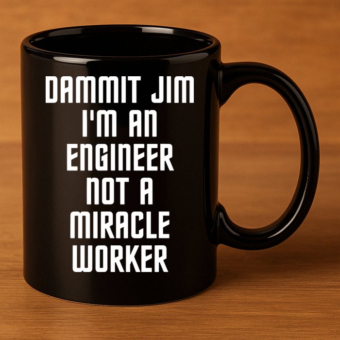 Dammit Jim Im An Engineer Not A Miracle Worker 11oz C Handle Ceramic Mug