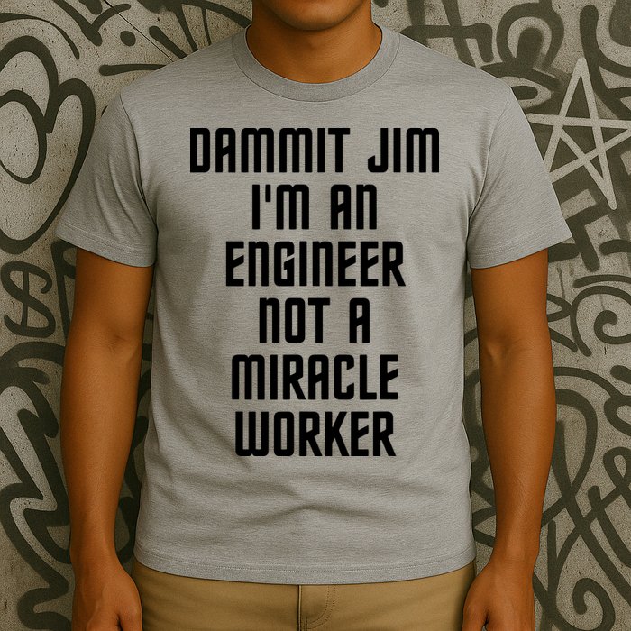 Dammit Jim Im An Engineer Not A Miracle Worker T-Shirt