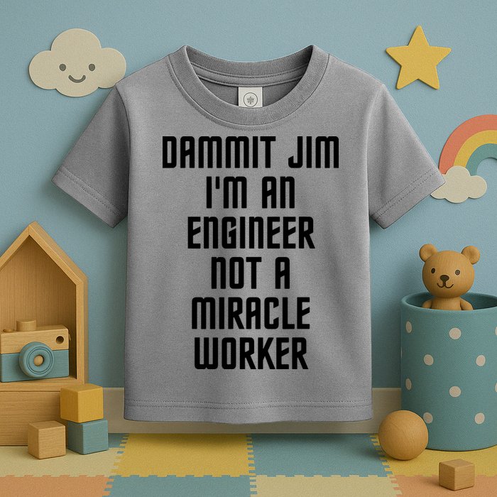 Dammit Jim Im An Engineer Not A Miracle Worker Toddler T-Shirt