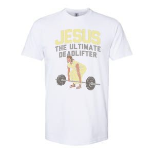 Deadlift Jesus I Christian Weightlifting Funny Workout Gym Great Gift Softstyle CVC T-Shirt