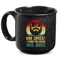 Dad Jokes I Think You Mean Rad Jokes Retro Fathers Day 15oz Campfire Ceramic Mug