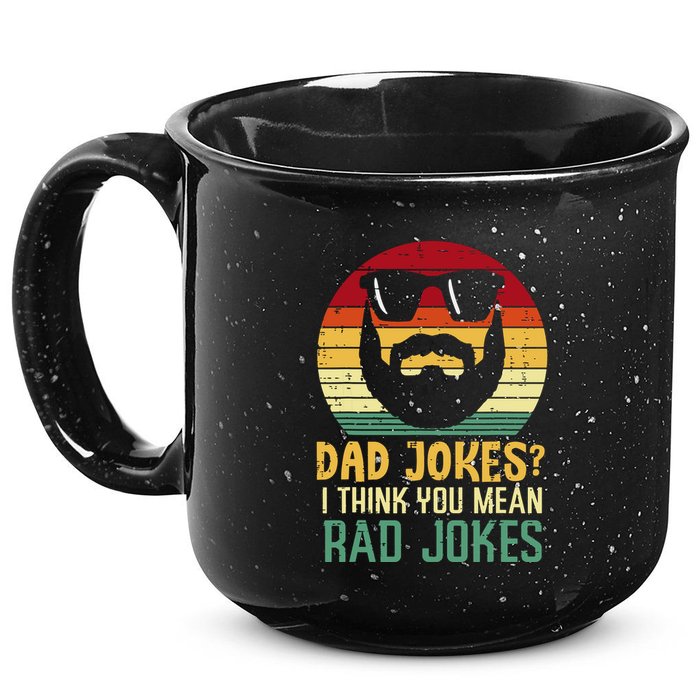 Dad Jokes I Think You Mean Rad Jokes Retro Fathers Day 15oz Campfire Ceramic Mug