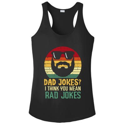 Dad Jokes I Think You Mean Rad Jokes Retro Fathers Day Ladies PosiCharge Competitor Racerback Tank
