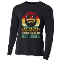 Dad Jokes I Think You Mean Rad Jokes Retro Fathers Day Cooling Performance Long Sleeve Crew
