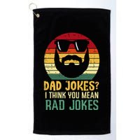 Dad Jokes I Think You Mean Rad Jokes Retro Fathers Day Golf Towel