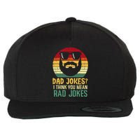 Dad Jokes I Think You Mean Rad Jokes Retro Fathers Day Wool Snapback Cap