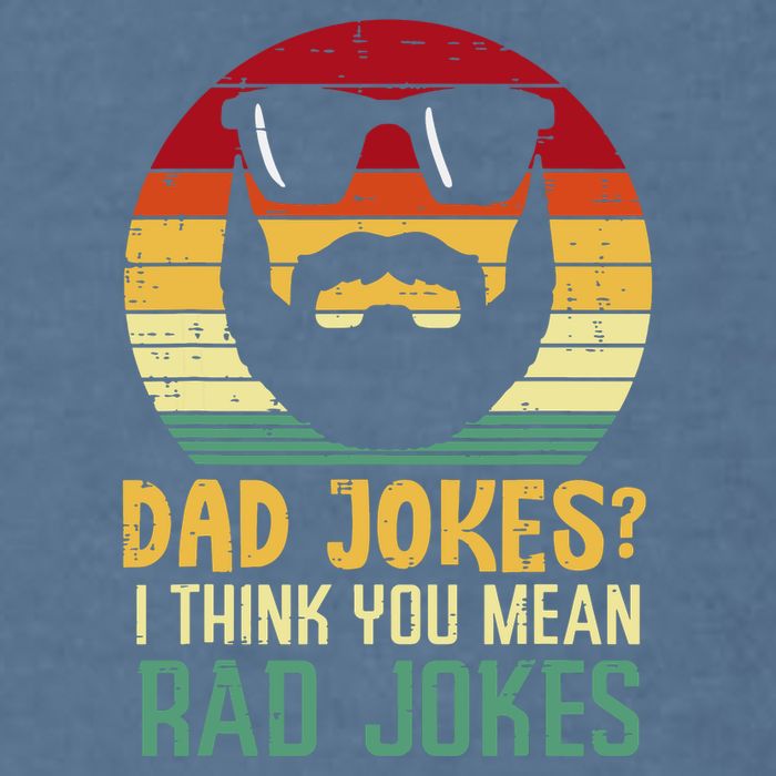 Dad Jokes I Think You Mean Rad Jokes Retro Fathers Day Garment-Dyed Sweatshirt