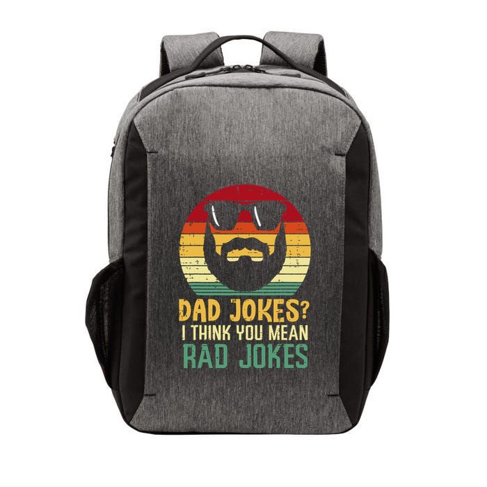 Dad Jokes I Think You Mean Rad Jokes Retro Fathers Day Vector Backpack