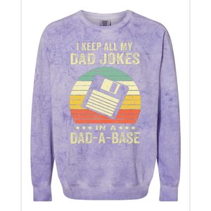 Dad Jokes In Dadabase Colorblast Crewneck Sweatshirt