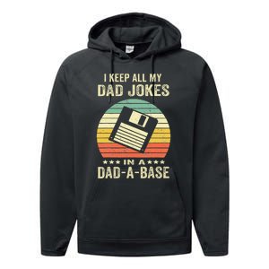 Dad Jokes In Dadabase Performance Fleece Hoodie