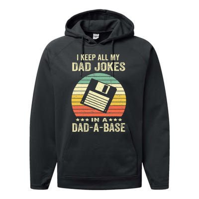 Dad Jokes In Dadabase Performance Fleece Hoodie