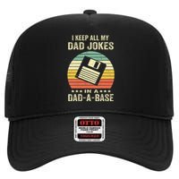 Dad Jokes In Dadabase High Crown Mesh Back Trucker Hat