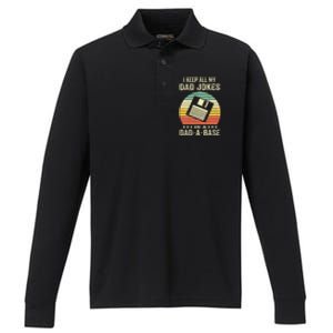 Dad Jokes In Dadabase Performance Long Sleeve Polo