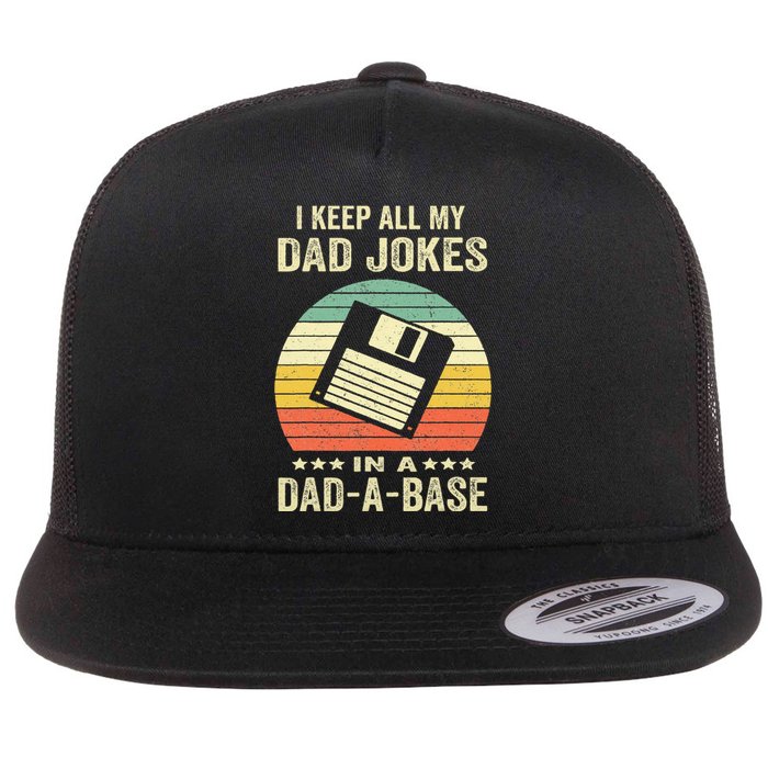 Dad Jokes In Dadabase Flat Bill Trucker Hat