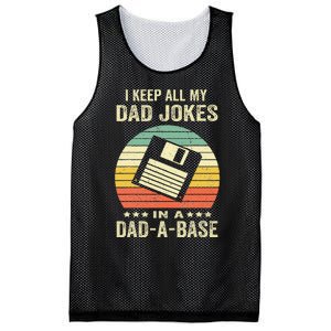 Dad Jokes In Dadabase Mesh Reversible Basketball Jersey Tank