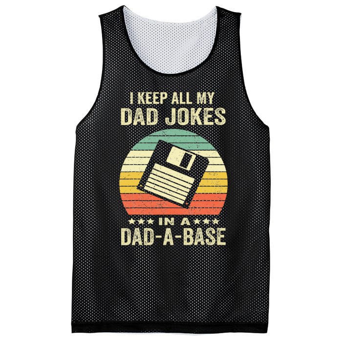 Dad Jokes In Dadabase Mesh Reversible Basketball Jersey Tank