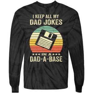 Dad Jokes In Dadabase Tie-Dye Long Sleeve Shirt