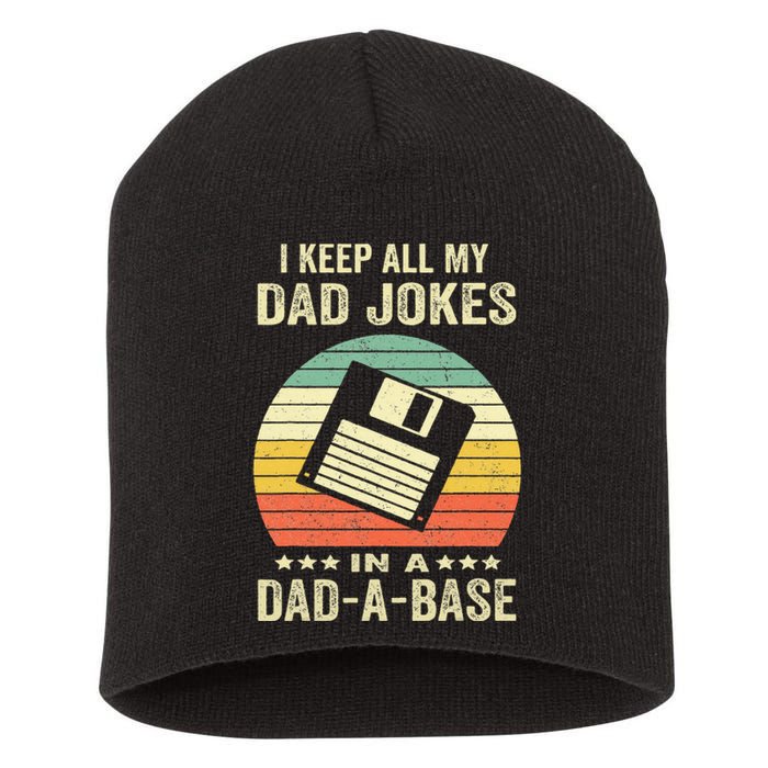 Dad Jokes In Dadabase Short Acrylic Beanie