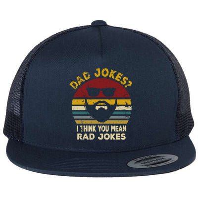 Dad Jokes I Think You Mean Rad Jokes Funny Dads Great Gift Flat Bill Trucker Hat