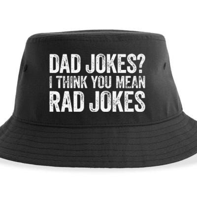 Dad Jokes I Think You Mean Rad Jokes Father's Day Sustainable Bucket Hat