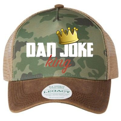 Dad Joke King Of Bad Jokes Funny Family Fathers Day Gift Legacy Tie Dye Trucker Hat