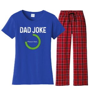 Dad Joke Loading Please Wait Fathers Day Funny Father Humor Gift Women's Flannel Pajama Set