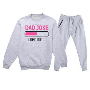 Dad Joke Loading Fathers Day For Daddy Premium Crewneck Sweatsuit Set