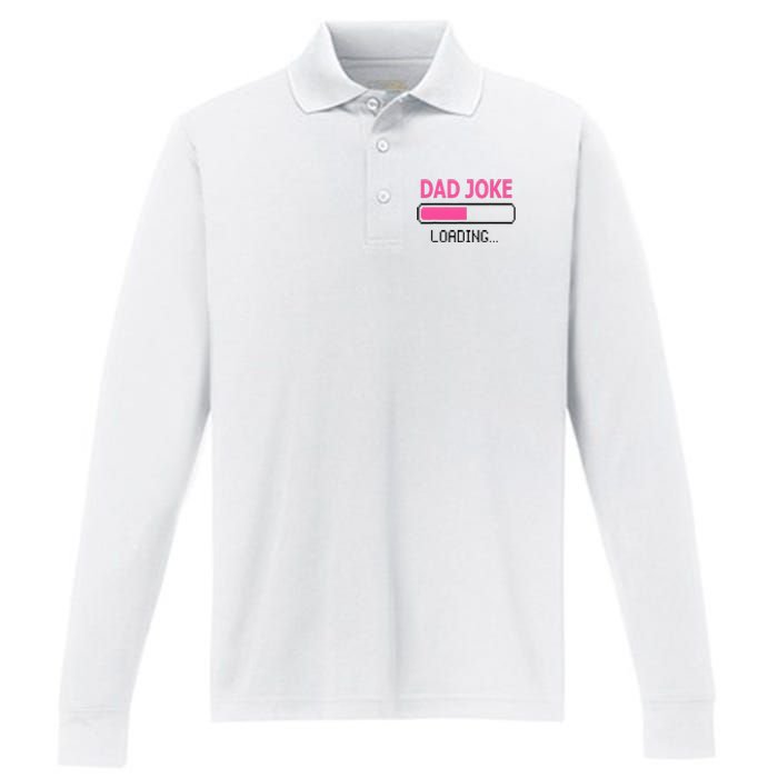 Dad Joke Loading Fathers Day For Daddy Performance Long Sleeve Polo