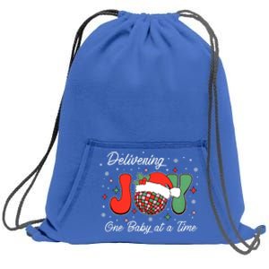 Delivering Joy Labor And Delivery Christmas L And D Nurse Gift Sweatshirt Cinch Pack Bag