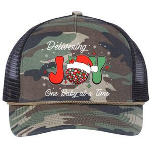 Delivering Joy Labor And Delivery Christmas L And D Nurse Gift Retro Rope Trucker Hat Cap