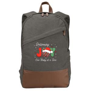 Delivering Joy Labor And Delivery Christmas L And D Nurse Gift Cotton Canvas Backpack