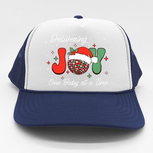 Delivering Joy Labor And Delivery Christmas L And D Nurse Gift Trucker Hat