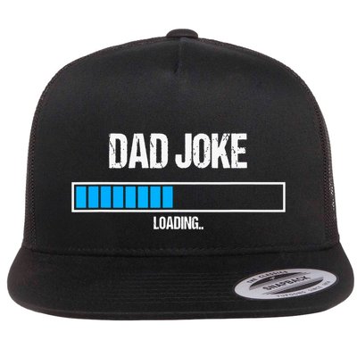 Dad Joke Loading Funny Fathers Day Humour Bad Pun Daddy Gift Flatbill Hat