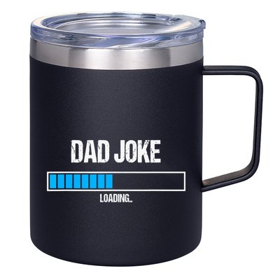 Dad Joke Loading Funny Fathers Day Humour Bad Pun Daddy Gift 12oz Stainless Steel Coffee Mug