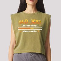 Dad Joke Loading Please Wait Funny Gift Garment-Dyed Women's Muscle Tee