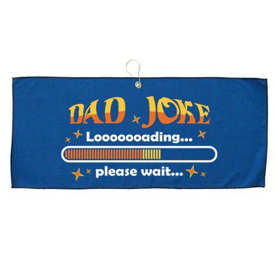 Dad Joke Loading Please Wait Funny Gift Large Microfiber Waffle Golf Towel