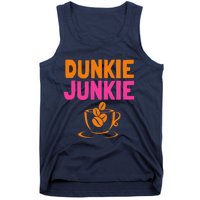 Dunkie Junkie love Funny Coffee Sayings caffeine addicted Tank Top