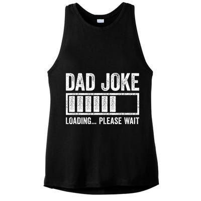 Dad Joke Loading Please Wait Father's Day Ladies PosiCharge Tri-Blend Wicking Tank